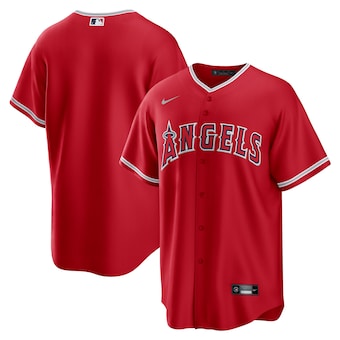 mens nike red los angeles angels alternate replica team jers